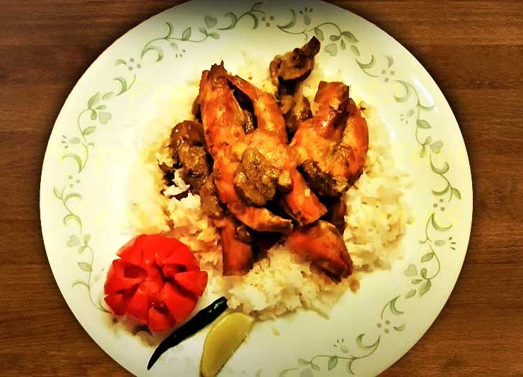 Prawn with Posto (poppy seeds)