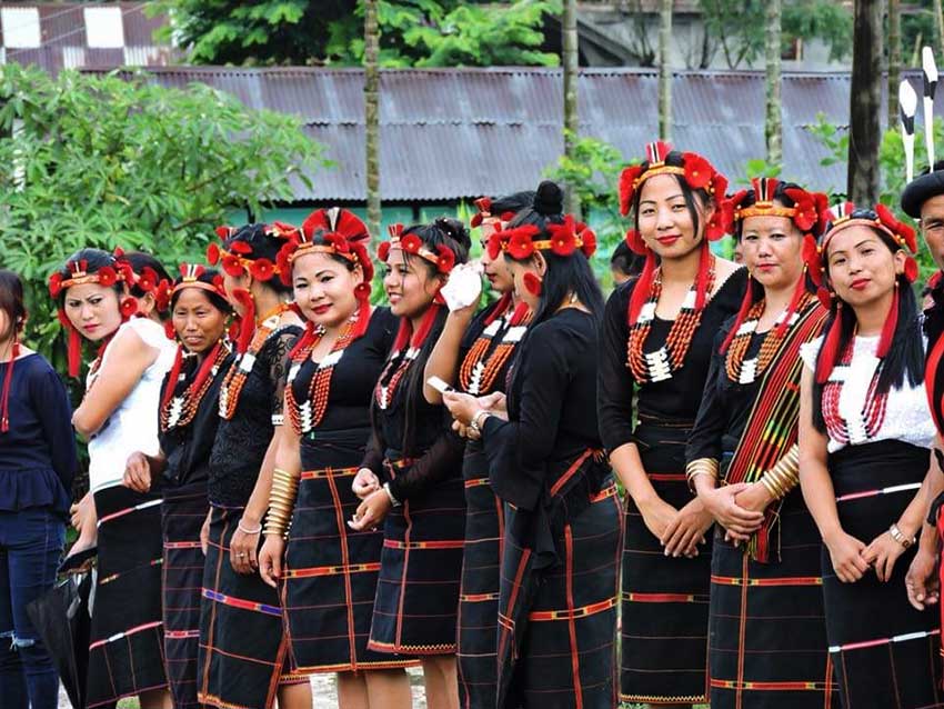 Sumi Tuluni with Naga Girls