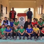 Sarika Malhotra and Krishna Kumar with their students in their Buddha World School