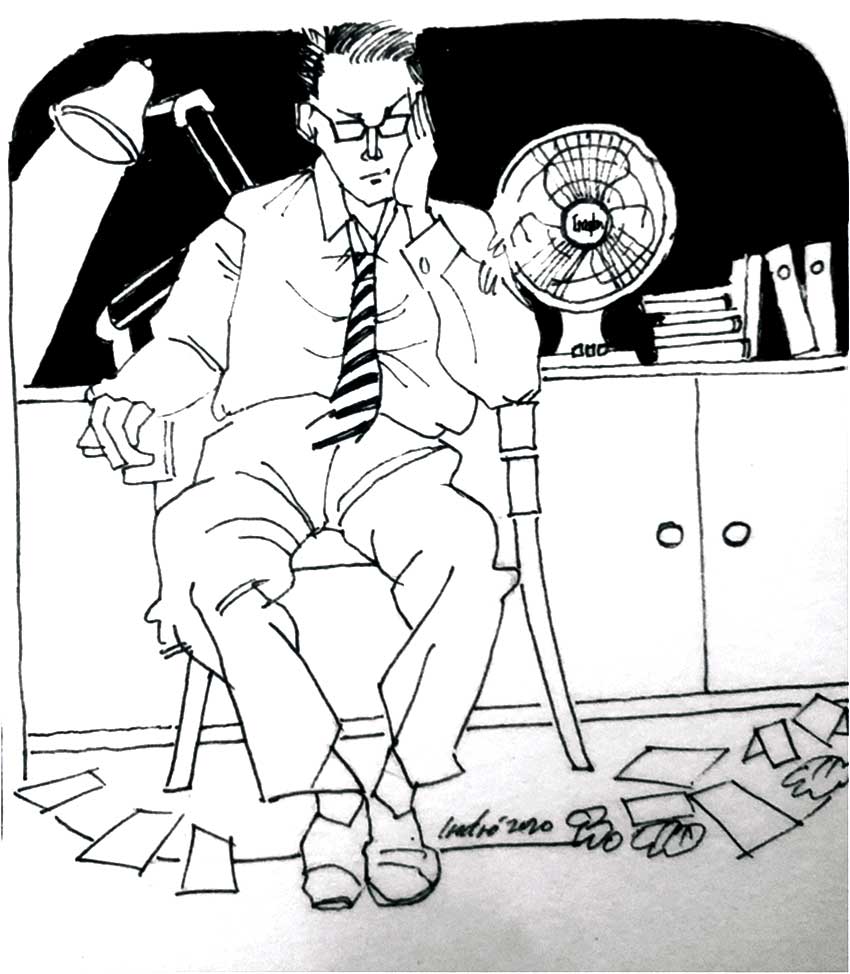 The author sitting in his office