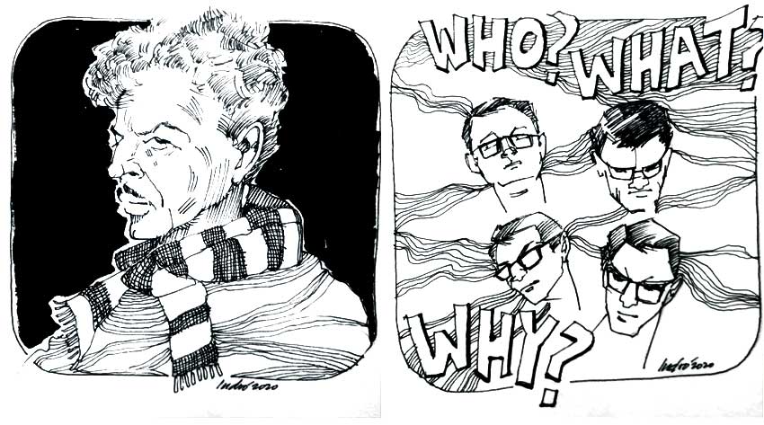 The co passenger's serious look made the inquisitive mind of the author ask a lot of questions to himself