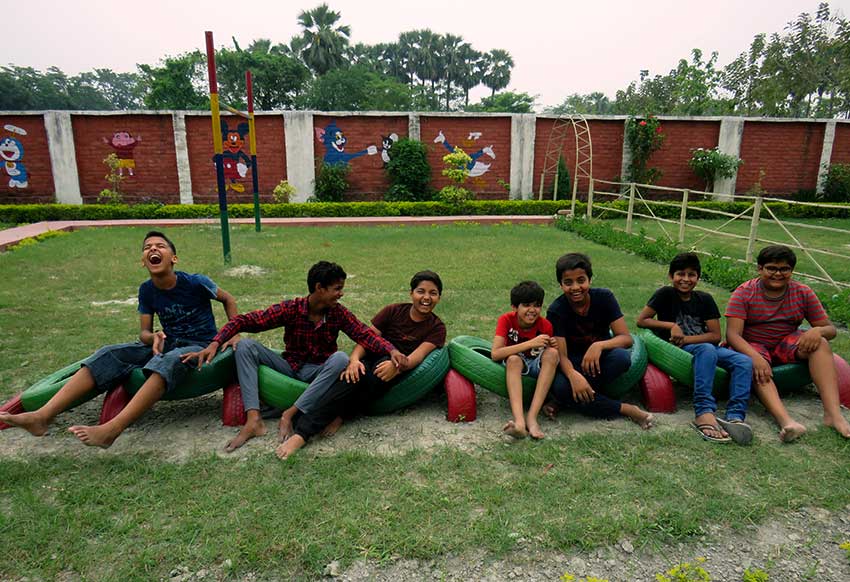 Students at the playground