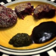 Beetroot Tikkis with Chutney