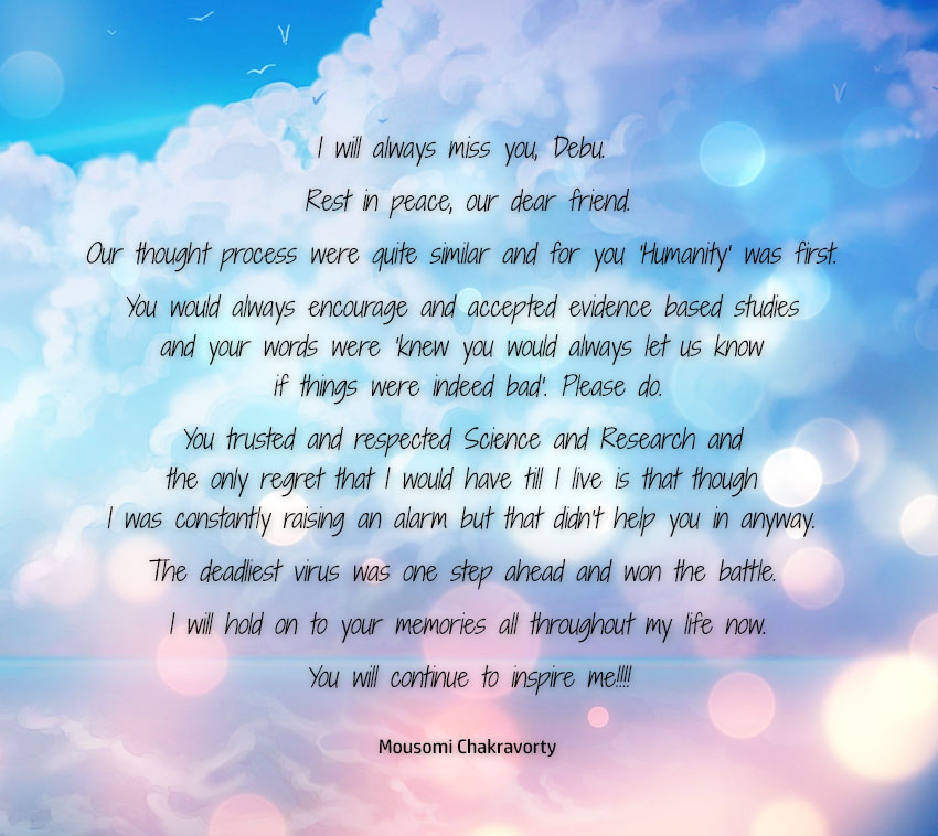 Mousomi's tribute to Debapratim