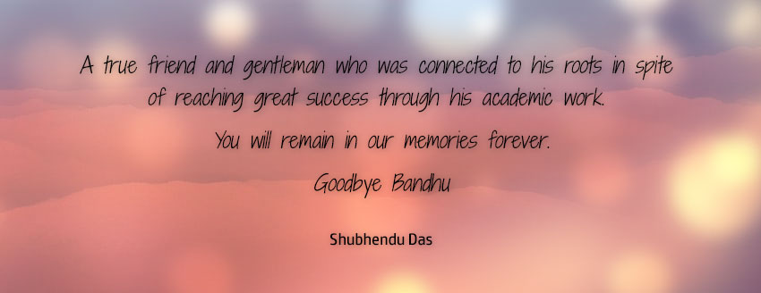 Shubhendu's tribute to Debapratim