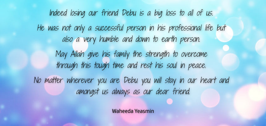 Waheeda's tribute to Debapratim