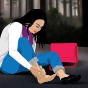 Mridula sprained her ankle