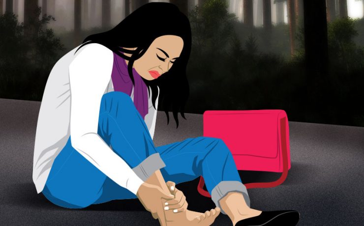 Mridula sprained her ankle