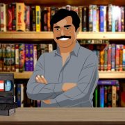 Ratul Da in his Video cassette rental shop
