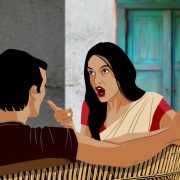 Nibaran and Mona having a heated conversation