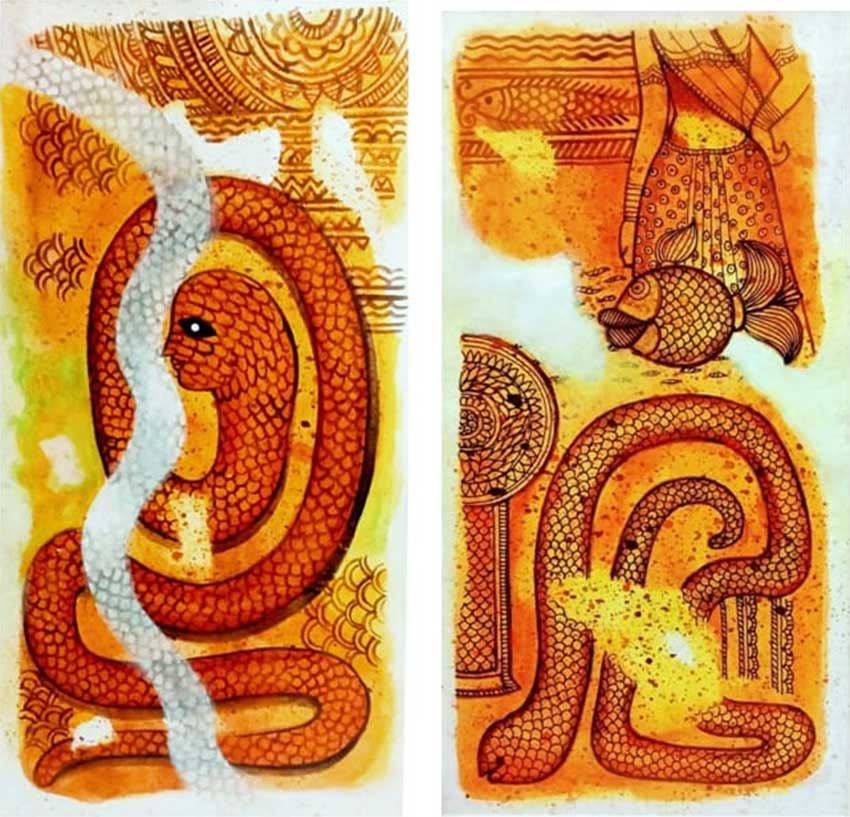 Untitled - 4X8- Acrylic on paper