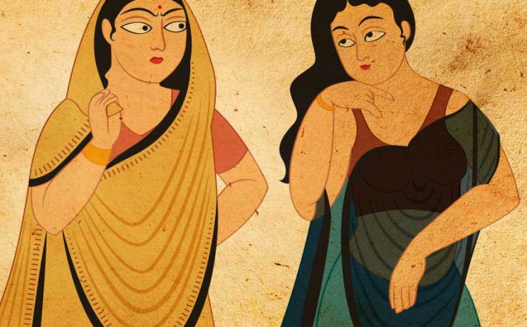 Two woman from the story