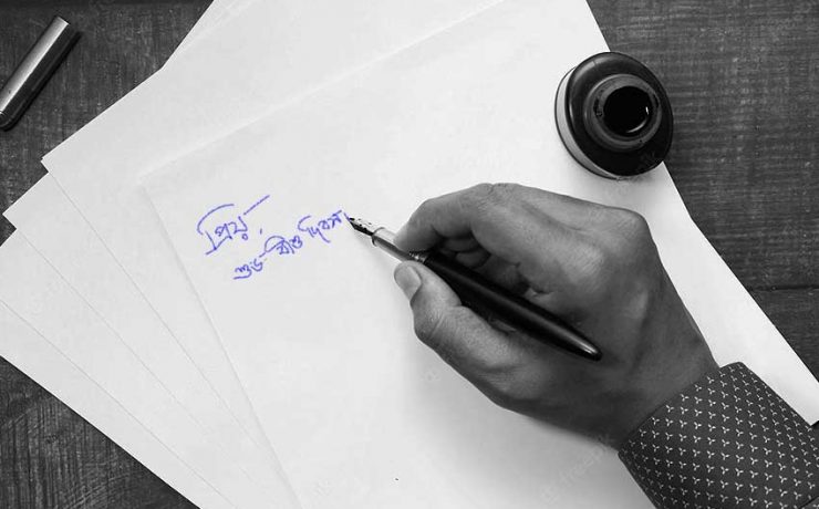 Man writing letter