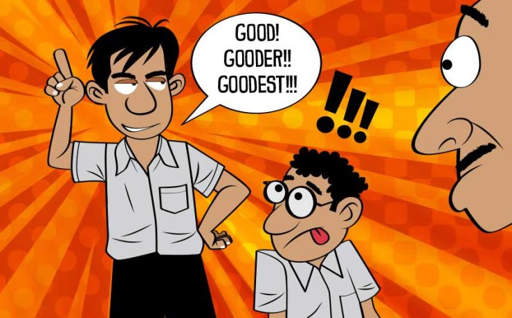 Student gining answer to teacher