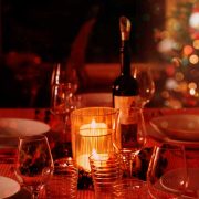 waiting for he dinner to be served on a christmas eve