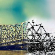 The iconic Howrah Bridge of Kolkata - Now and Then