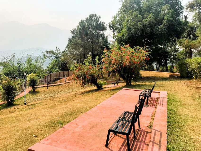 A cople of benches in the nature's green of Haflong