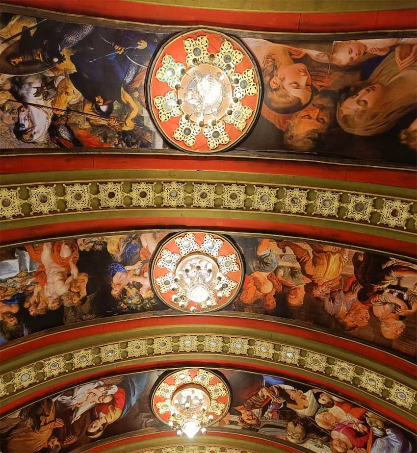 Burmashell Durga Puja another shot of the ceiling