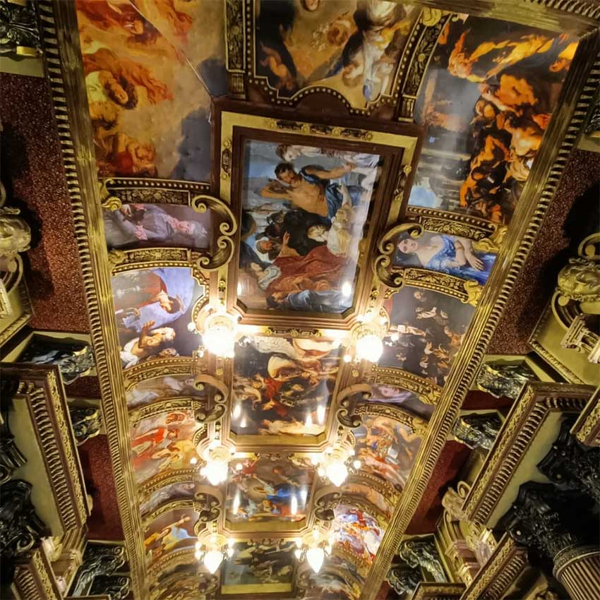 Burmashell Durga Puja ceiling