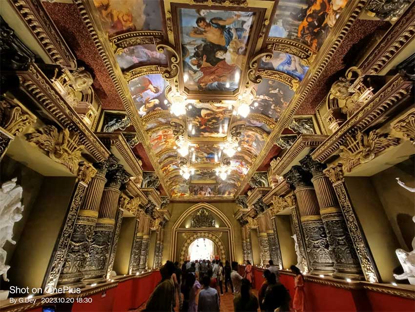 Burmashell Durga Puja Pandal interior
