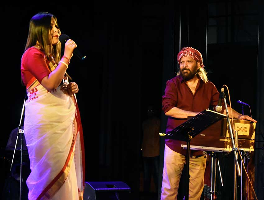 Young singer with Debojyoti Mishra