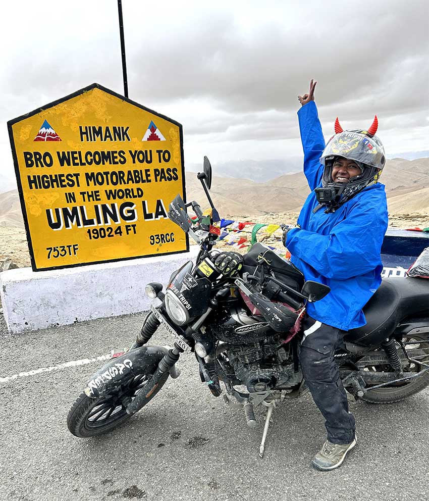 Ipsita on the way to Ladakh