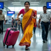 Overcoming Overconfidence- Woman running to catch the flight