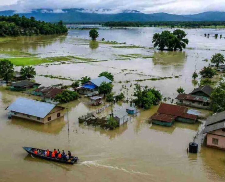 Community relief and rescue efforts in Assam and Nagaland flood
