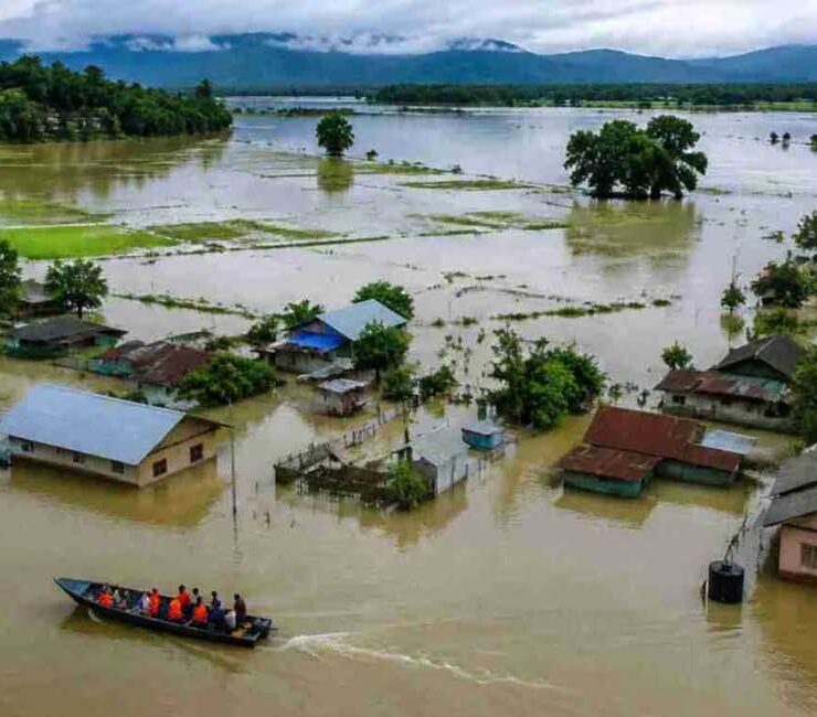 Community relief and rescue efforts in Assam and Nagaland flood