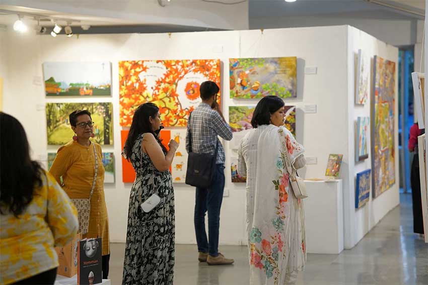 Crowd at the exhibition