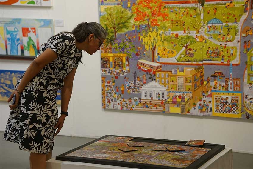 Audience were finding joy in the exhibition
